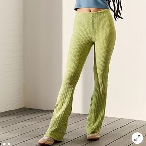 Urban Outfitters Rosie Ribbed High-Waisted Flare Trousers